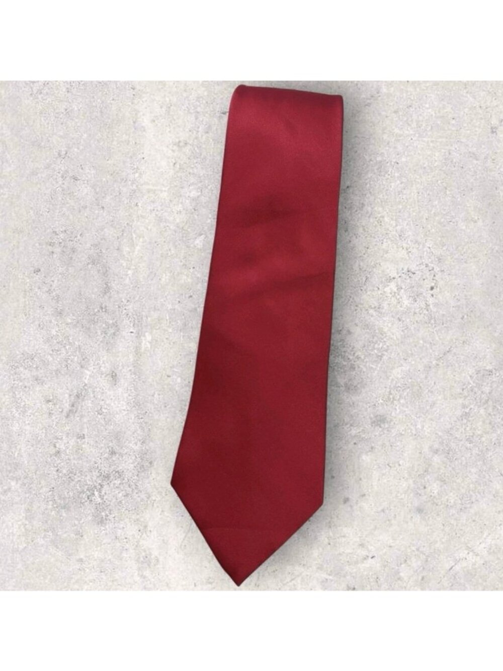 STEFANO RICCI VINTAGE Silk Tie ITALY Solid Red W:3" EUC